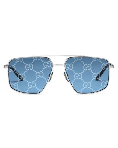 blue gucci glasses men|gucci blue lens sunglasses.